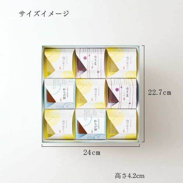 涼菓詰合せ 9個入 サイズ